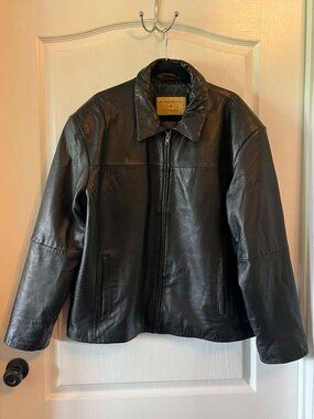 Vintage Boston Harbour Outdoorwear Men's Quilt Lined Bomber Full Zip Black sz XL